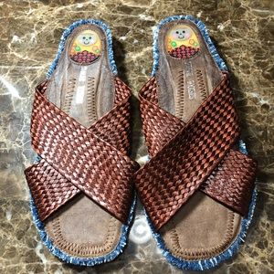 Tender Tootsies Weaved Boho Sandals